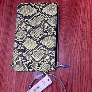 green wristlet bag